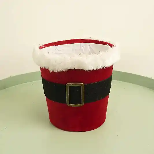 Fluffy Santa Belted Pot | 