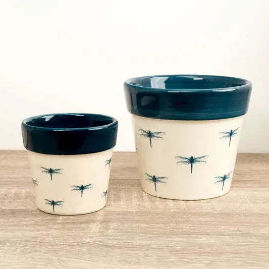 Imperfect! Dragonfly Pot | Ocean Blue | Pots & Planters