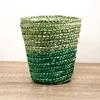 Woven Pot | Green - Wicker Plant Pot