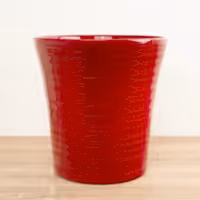 Ribbed Pot | Red - Ceramic Plant Pot