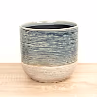Vasto Denim Pot | Blue - Ceramic Plant Pot