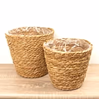 Seagrass Straw Pot | Natural - Seagrass Plant Pot