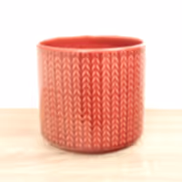 Chevron Pot | Ruby Red - Ceramic Plant Pot