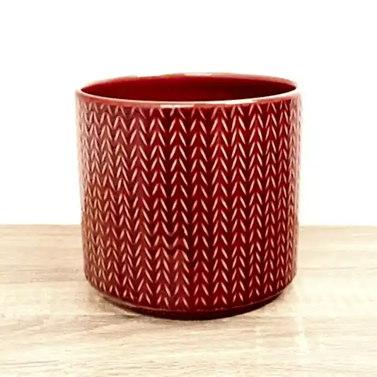 Chevron Pot | Ruby Red | Pots & Planters