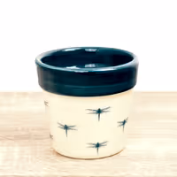 Dragonfly Pot | Ocean Blue - Ceramic Plant Pot