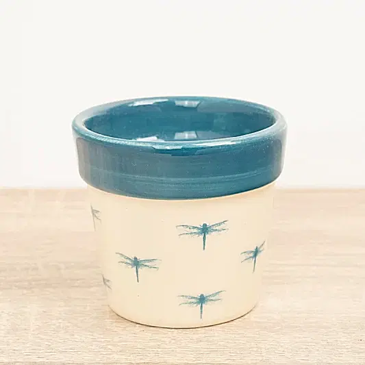 Imperfect! Dragonfly Pot | Ocean Blue | Pots & Planters