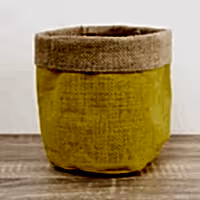 Hessian Pot | Yellow - Fabric Plant Pot