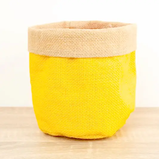Hessian Pot | Yellow | Pots & Planters
