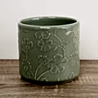 Betsy Floral Pot | Mint - Ceramic Plant Pot