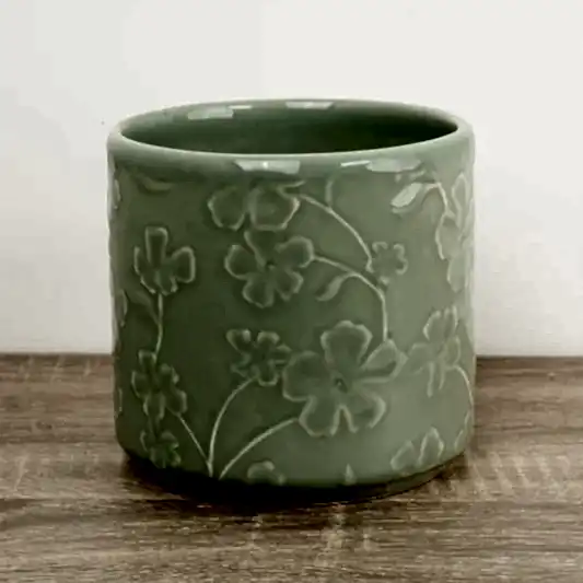 Betsy Floral Pot | Mint | Pots & Planters