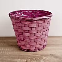 Bamboo Plant Basket | Pink - Bamboo Planter
