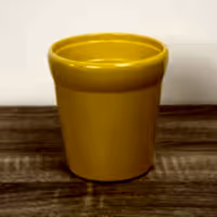 Wide Rim Pot | Yellow - Ceramic Plant Pot