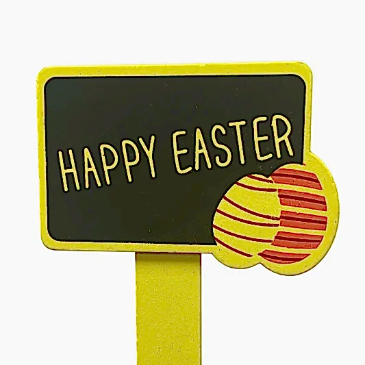 Happy Easter Sign | Decorative Plant Pot Accessory | 