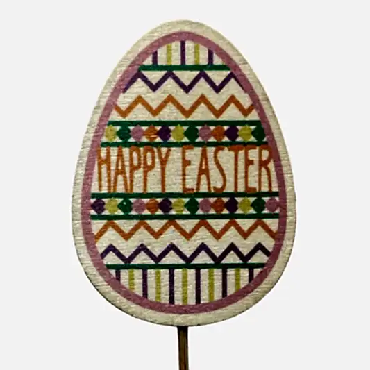 Happy Easter Egg | Decorative Plant Pot Accessory | Gardening Accessories