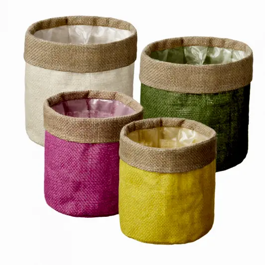 Hessian Pot | Yellow | Pots & Planters