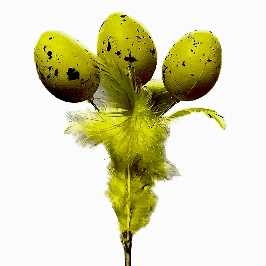 Yellow Egg Trio | Decorative Plant Pot Accessory | Gardening Accessories